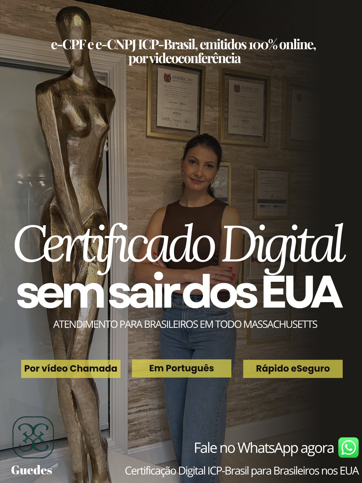 Certificado Digital em Boston, MA: como emitir e-CPF e e-CNPJ online
